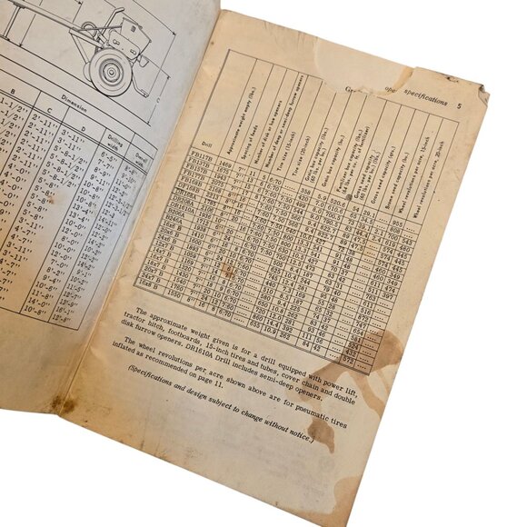 John Deere Operators Manual B BA FBB DFB DRA End Wheel Grain Drills Service Book - Picture 7 of 15